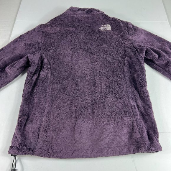 The North Face Fuzzy Fleece Osito Full Zip Jacket Womens Small Purple Mock Neck - Picture 12 of 16